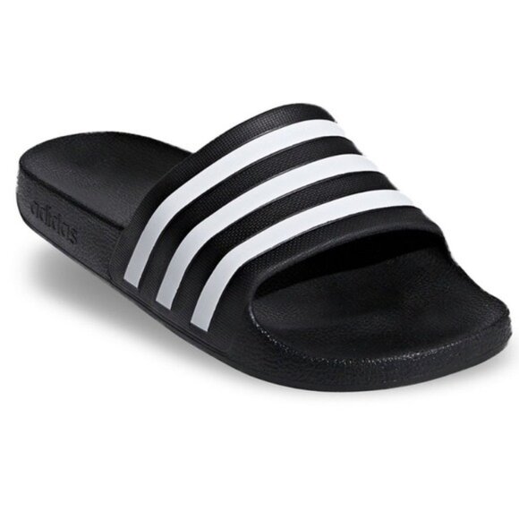 adidas Other - Adidas Adilette Slides Men Size 10 Black White 3 Stripe Unisex Women Size 11